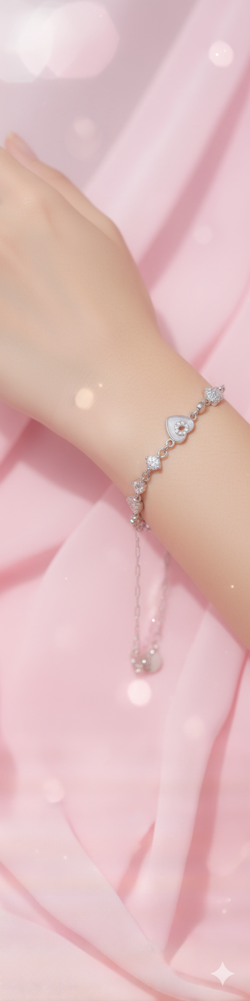 Elegant Heart Charm Bracelete