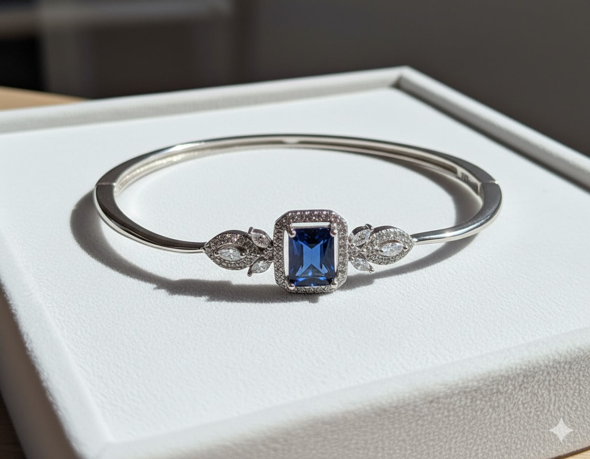 Royal Blue Cuff with Ring
